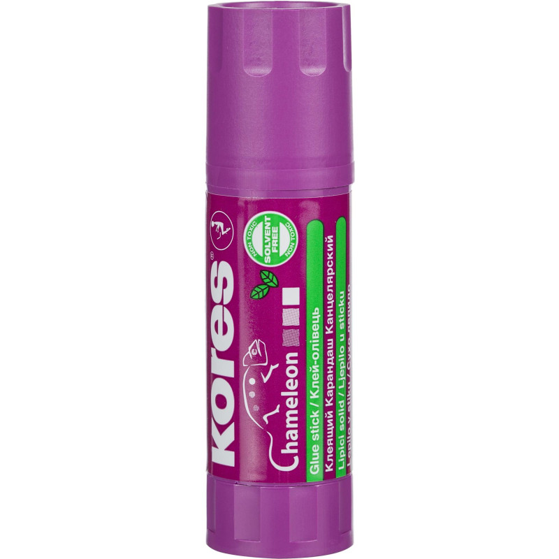 Клей-карандаш 15г KORES Chameleon (исчезающий цвет) 16511
