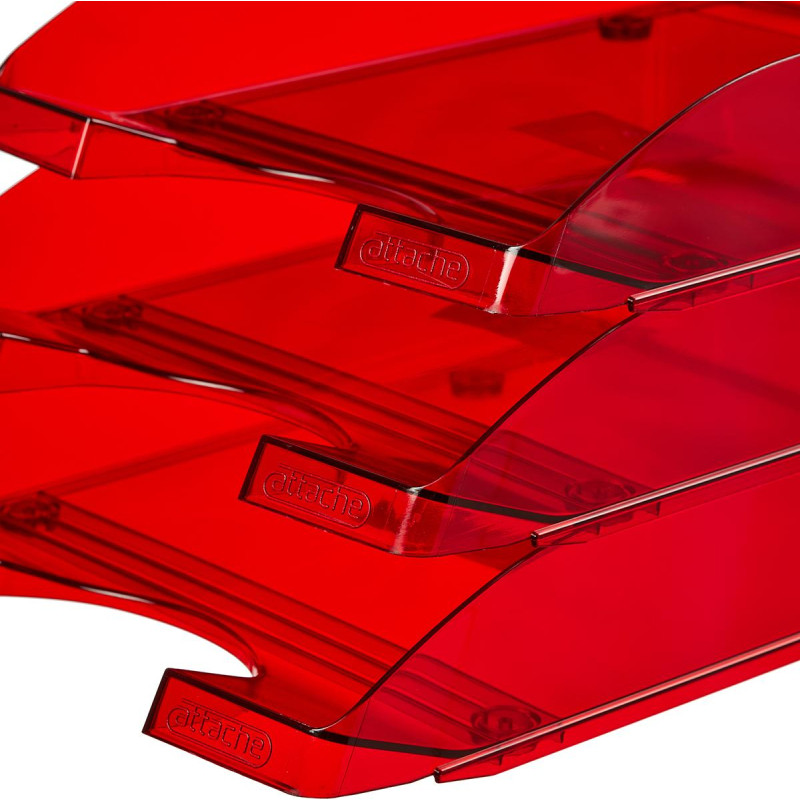 Лоток горизонтальный Attache Line прозрачный бордовый 340х255х63мм Лоток горизонтальный Attache Line прозрачный бордовый 340х255х63мм