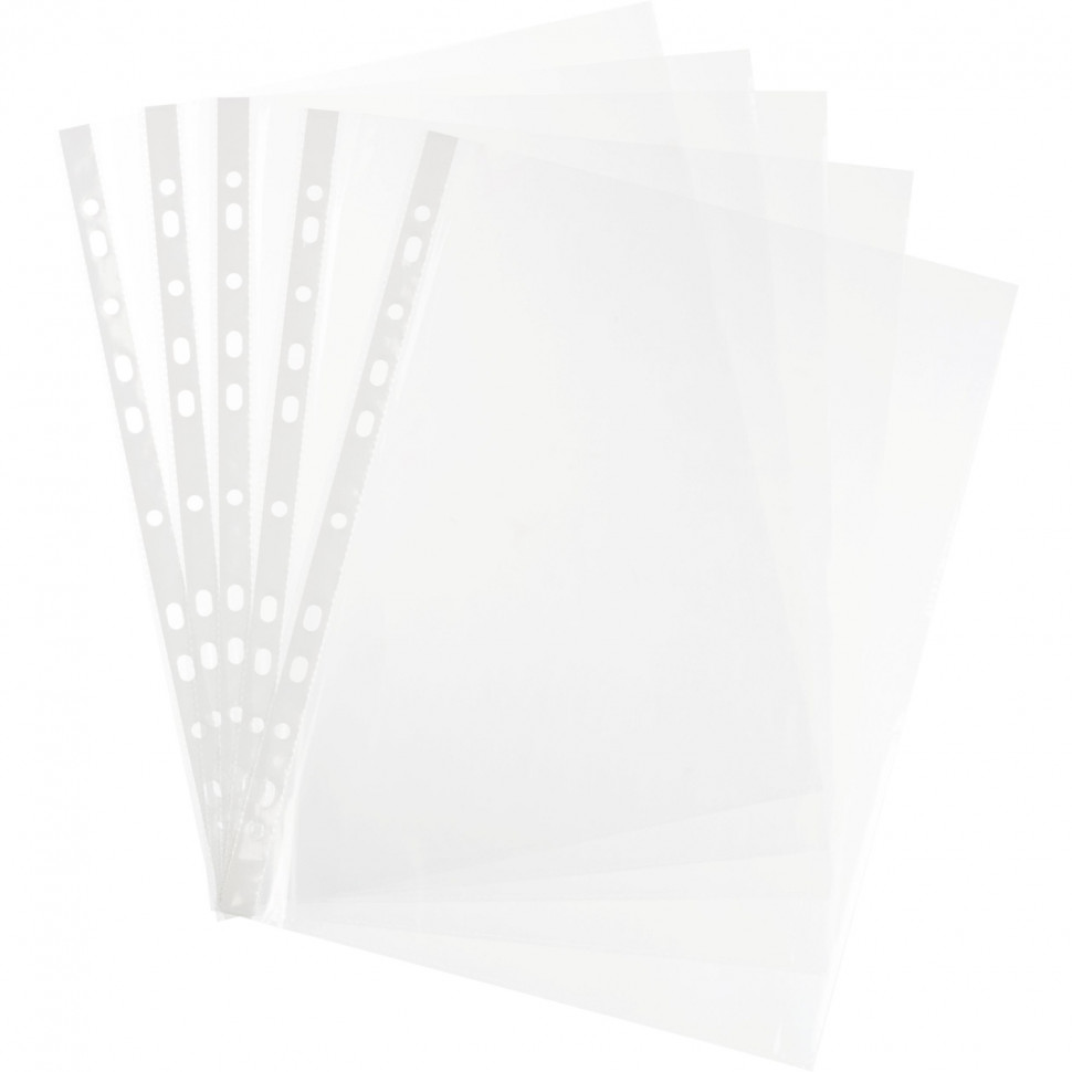 Файл-вкладыш А4 25 мкм, Выбор есть, гладкие, с перф, 100шт./уп