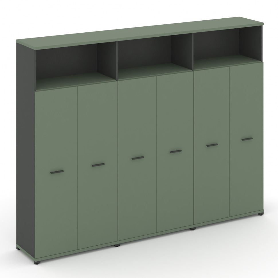 Concept Шкаф 3 широкие секции, 5 ниш CN.STS-536 A Кобо/Антрацит/Металл Антрацит 2500*420*1922