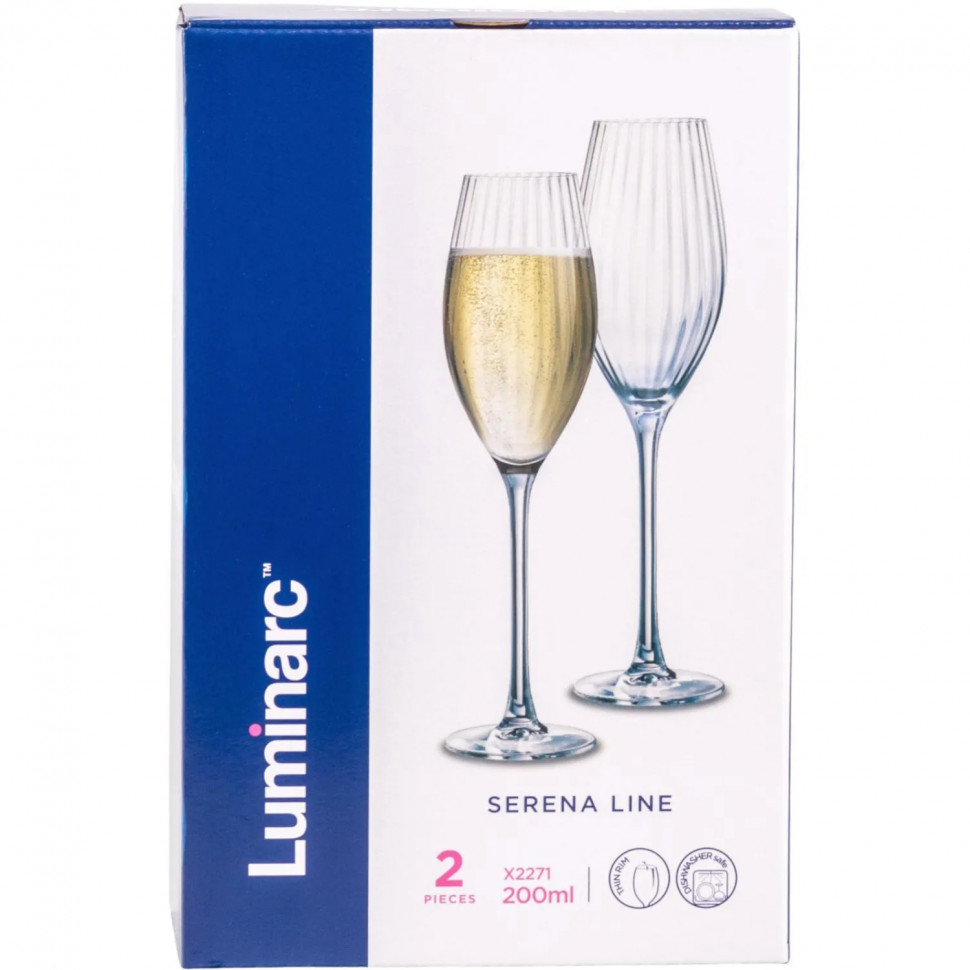 Набор бокалов для шампанского SERENA LINE 2шт 200мл