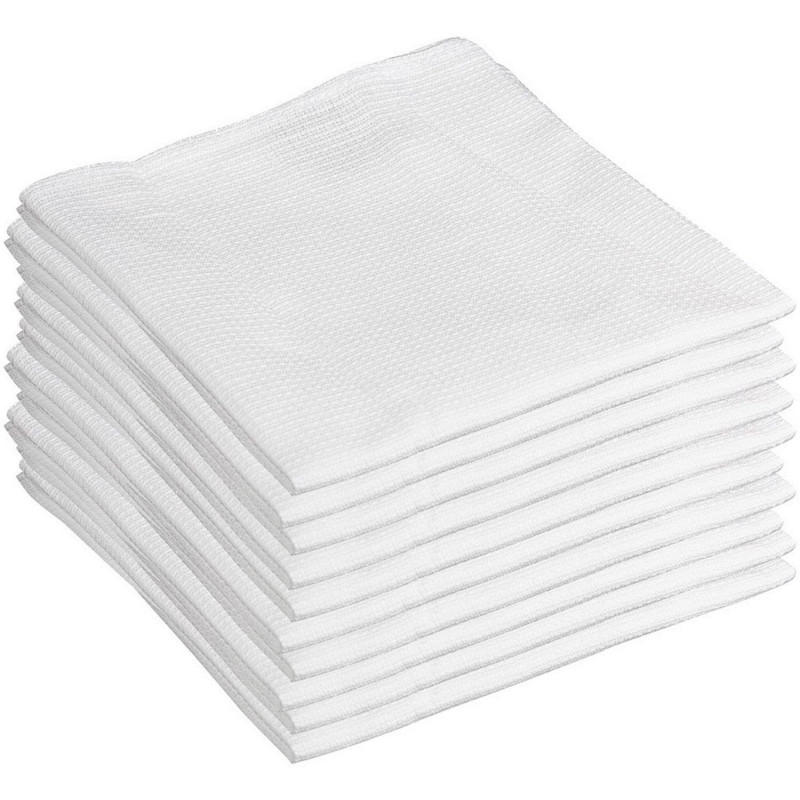 Набор полотенец вафельных отбел. 40х80см,пл160г/м2,10 шт/уп,текстил,100%хл