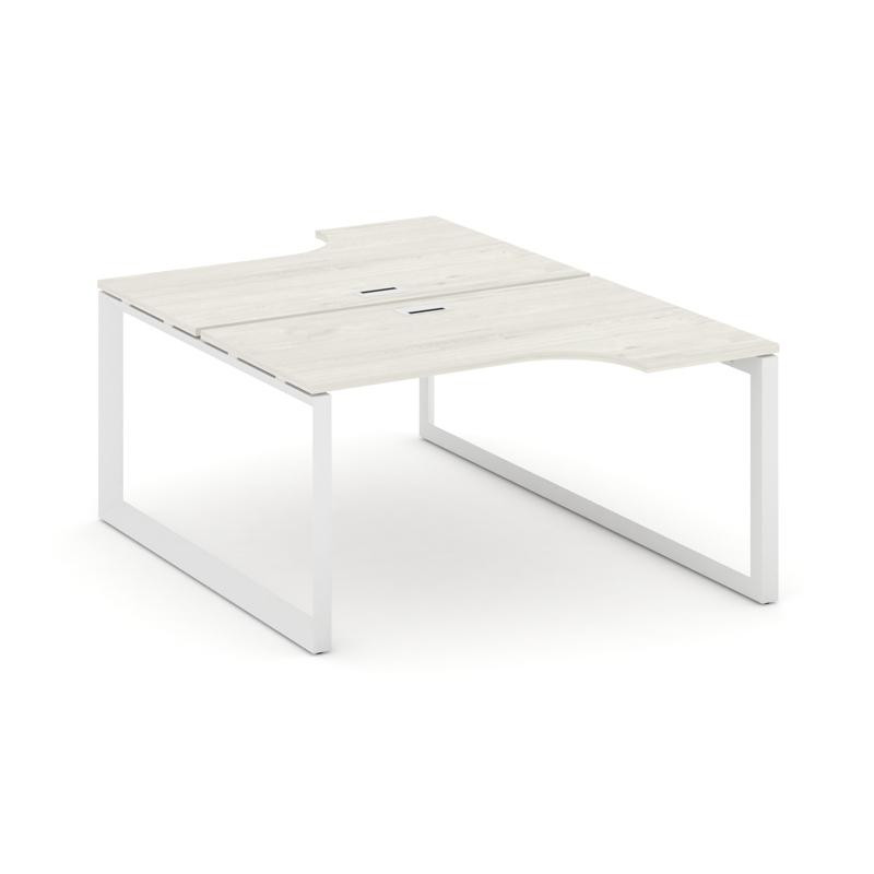 Style Project Рабочая станция эргономичная SN-59O.DRPA-012 Дуб Наварра/Металл Белый/Белый Заглушка 1