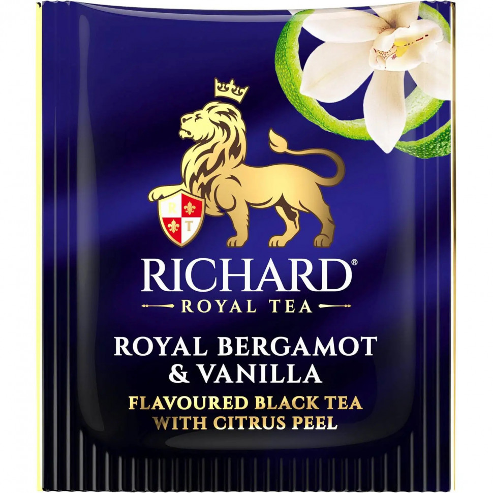 Чай Richard Royal Bergamot & Vanilla черный, аромат, 2гx100сашет