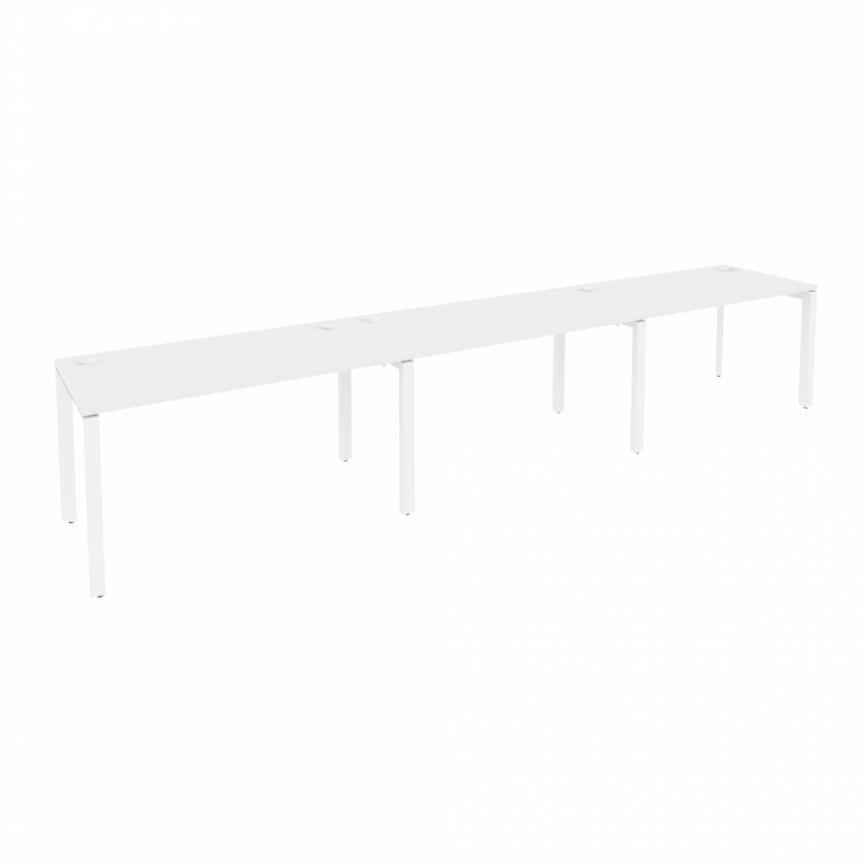 Onix Рабочая станция на П-образном м/к O.MP-RS-3.3.7 Белый Бриллиант/Металл Белый 4140*720*750
