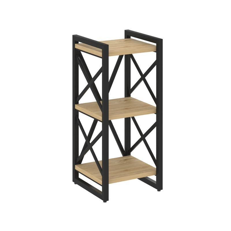 Loft Стеллаж на рег. опорах-3 полки VR.L-MST.O-3.4 Тиквуд Светлый/Металл Черный 400*400*910