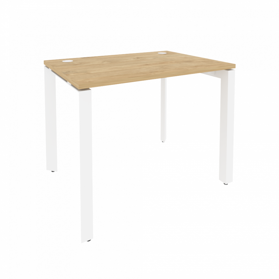 Onix Стол рабочий на П-образном м/к O.MP-SP-1.7 Тиквуд Светлый/Металл Белый 980*720*750