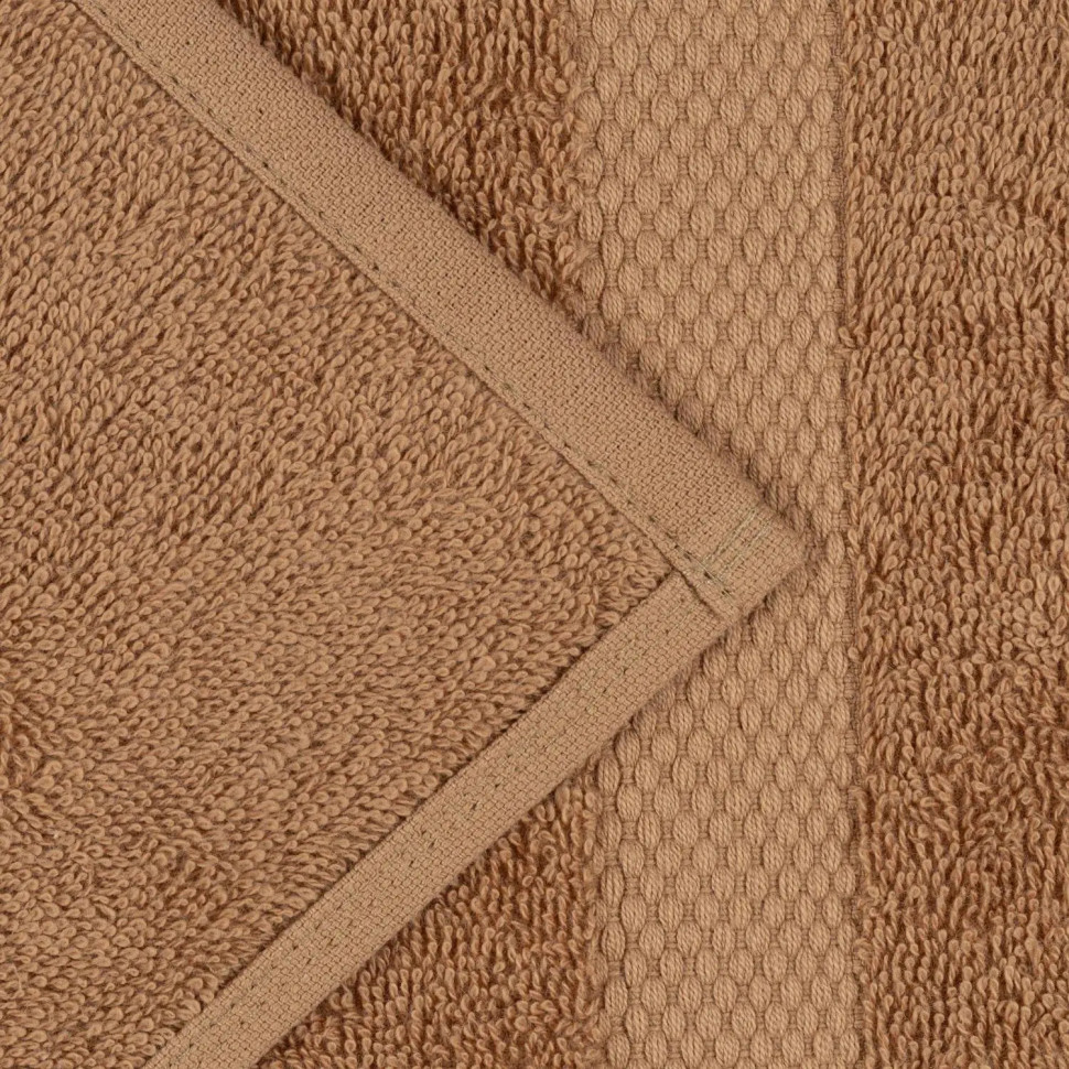 Набор полотенец махровых Luscan/бордюр 450г/м2, 50x90/70x140, бежевый