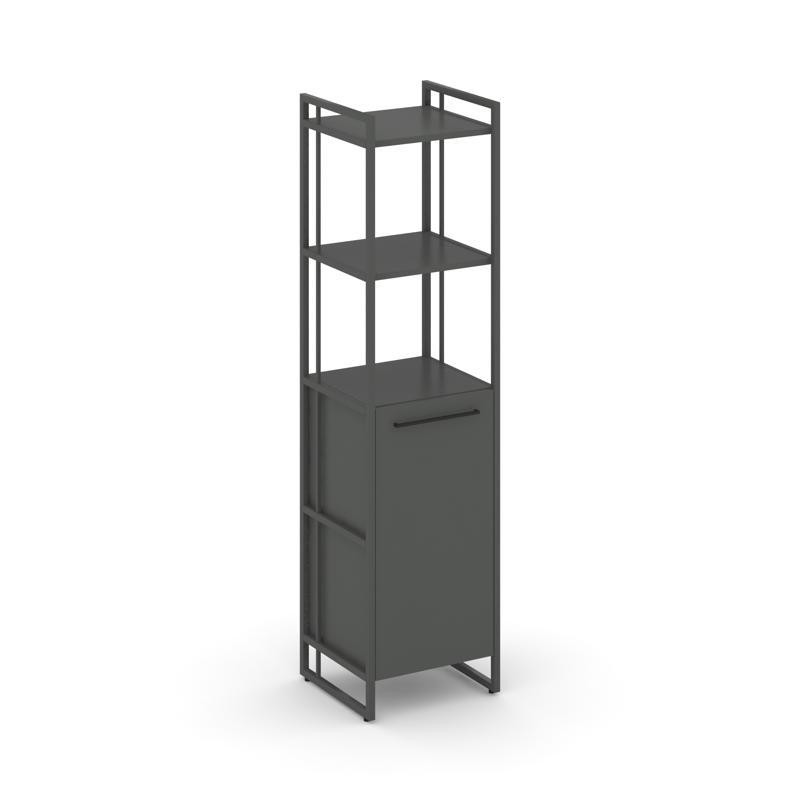 Rift Шкаф 4 ниши узкий RF.SU-44 (R) Антрацит NEW/Металл Антрацит NEW/Черный Ручки 420*396*1648