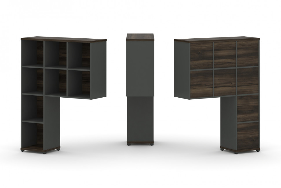 Concept Надставка высокая CN.ONV-001 Дуб Мали/Антрацит/Металл Антрацит 1099*350*1486