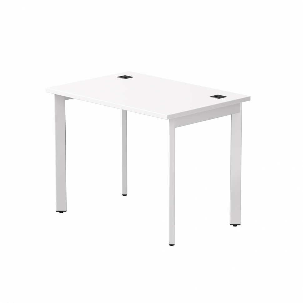 Стол прямой Everprof EVO (ЭВО) на металлокаркасе 980х670х755 мм опоры 45гр Белый/Белый