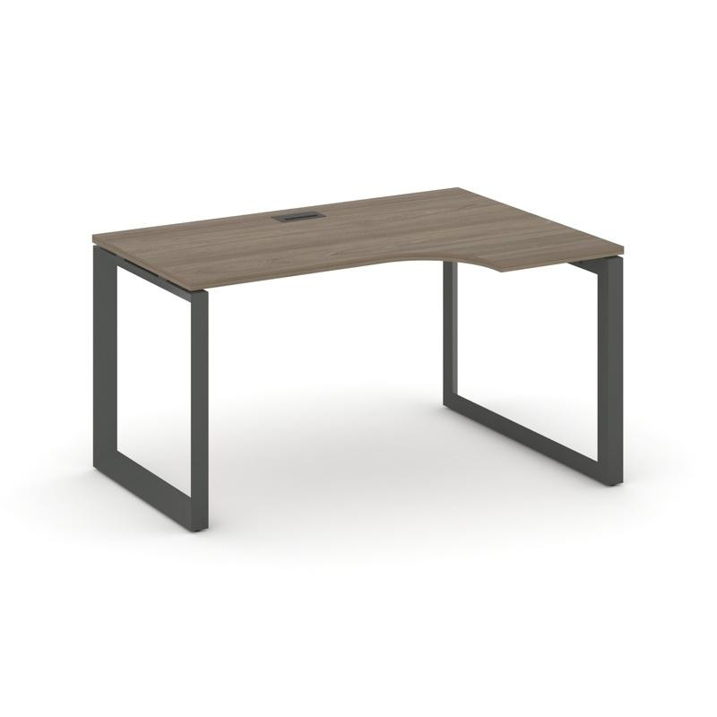 Style Project Стол рабочий эргономичный SN-59O.SPA-011(R) Вяз Благородный/Металл Антрацит/Черный Заг