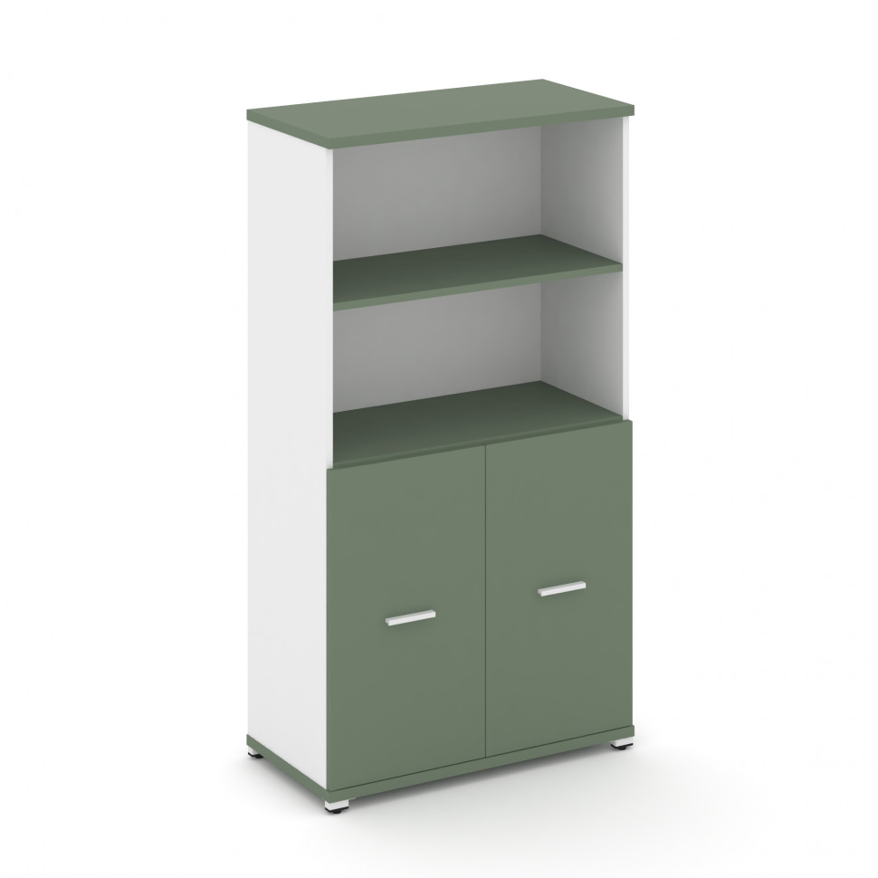 Concept Шкаф 1 широкая секция, 4 ниши CN.STS-411 W Кобо/Белый Бриллиант/Металл Белый 836*420*1554