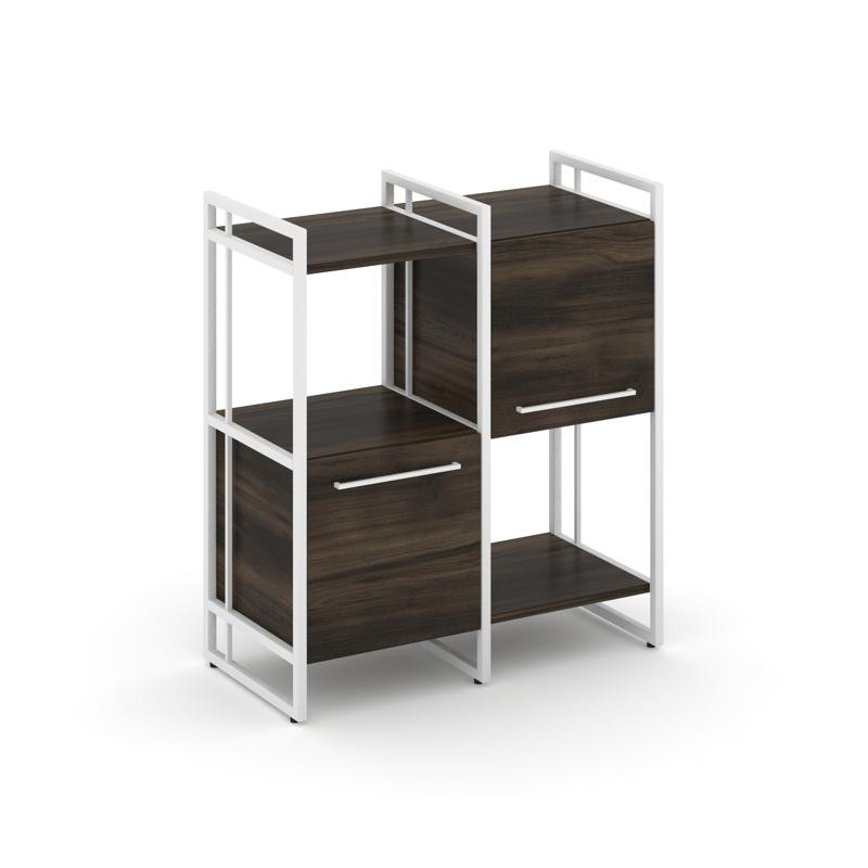 Rift Шкаф комбинированый RF.NS-005 Дуб Мали/Металл Белый/Белый Ручки 820*396*924