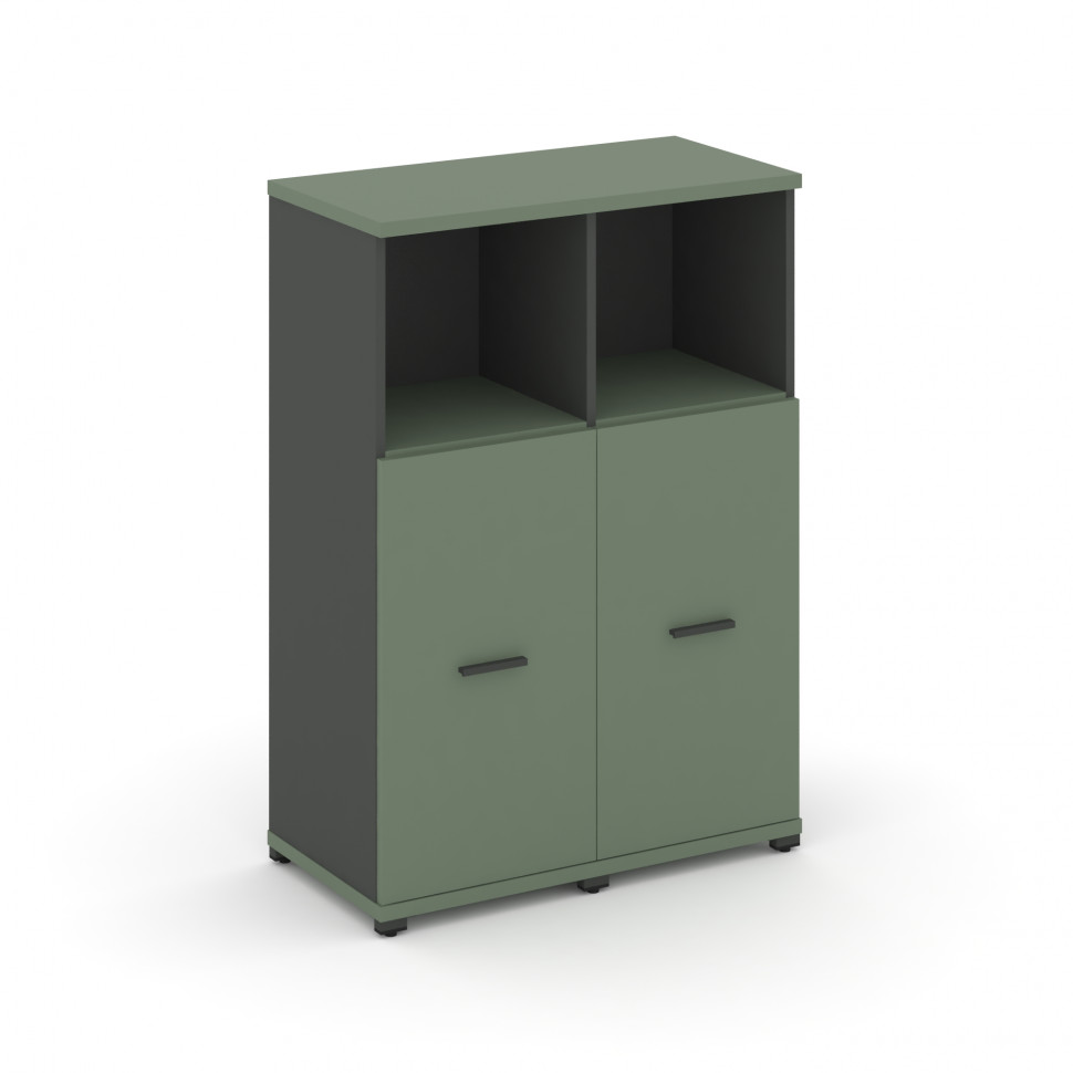 Concept Шкаф 2 узкие секции, 3 ниши CN.STU-323 A Кобо/Антрацит/Металл Антрацит 836*420*1186