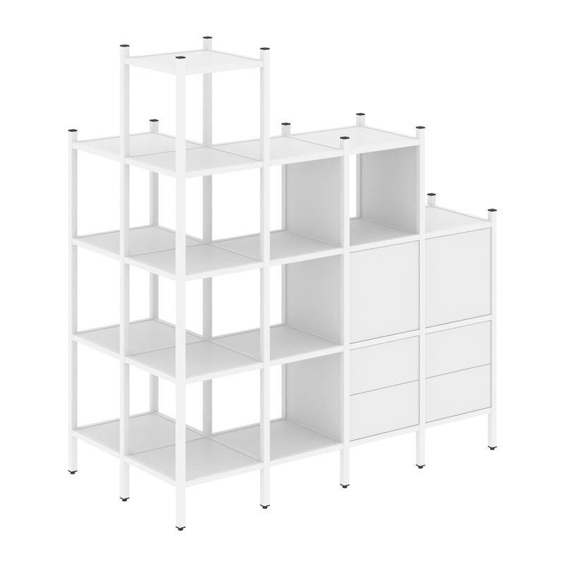 Loft Угловой внешний стеллаж наборный VR.L-58 Белый Бриллиант/Металл Белый 862*1694*1869 Loft Угловой внешний стеллаж наборный VR.L-58 Белый Бриллиант/Металл Белый 862*1694*1869