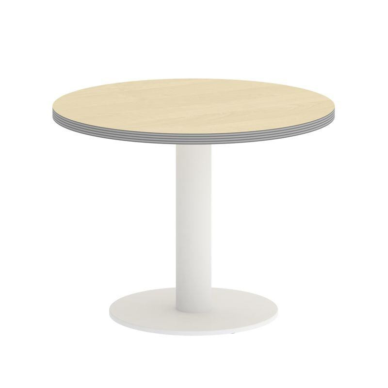 Riva Стол журнальный круглый А.СЖ-1 Клен Металлик New/Металл Белый 600*600*450