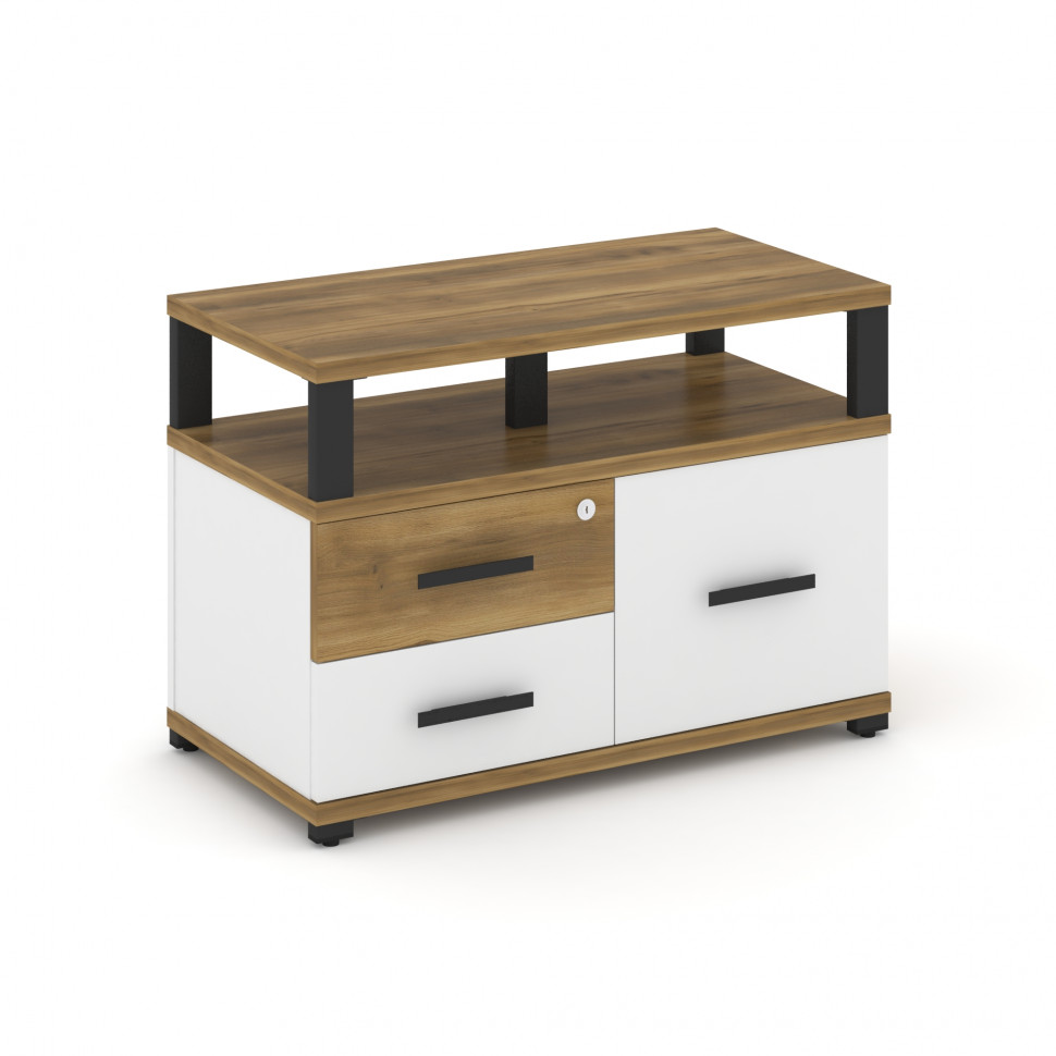 Concept Тумба приставная широкая 2 ящ.+1 распаш. фасад с надставкой широкой CN.TSP-006 B Сандал Янта