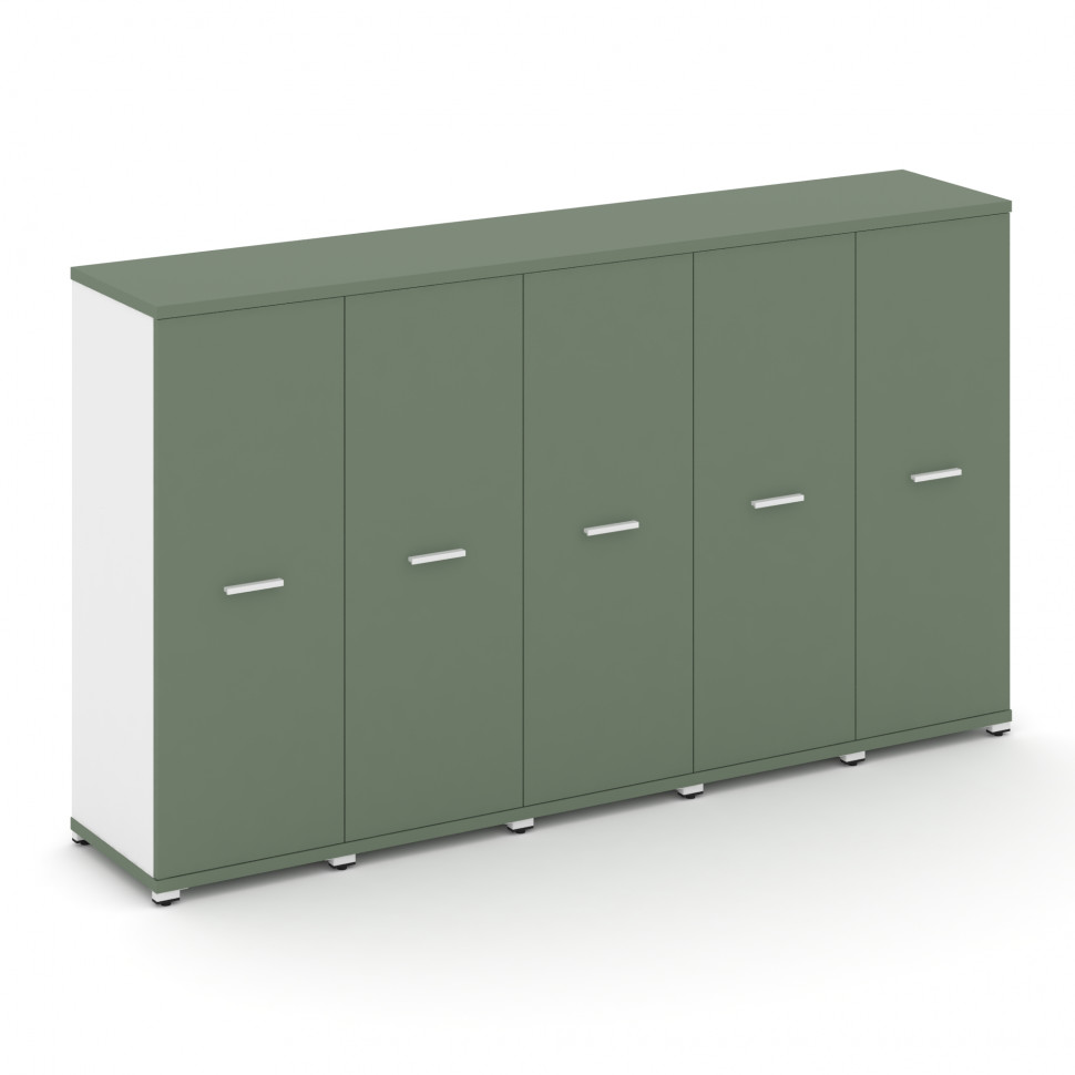 Concept Шкаф 5 узких секций, 3 ниши CN.STU-356 W Кобо/Белый Бриллиант/Металл Белый 2084*420*1186