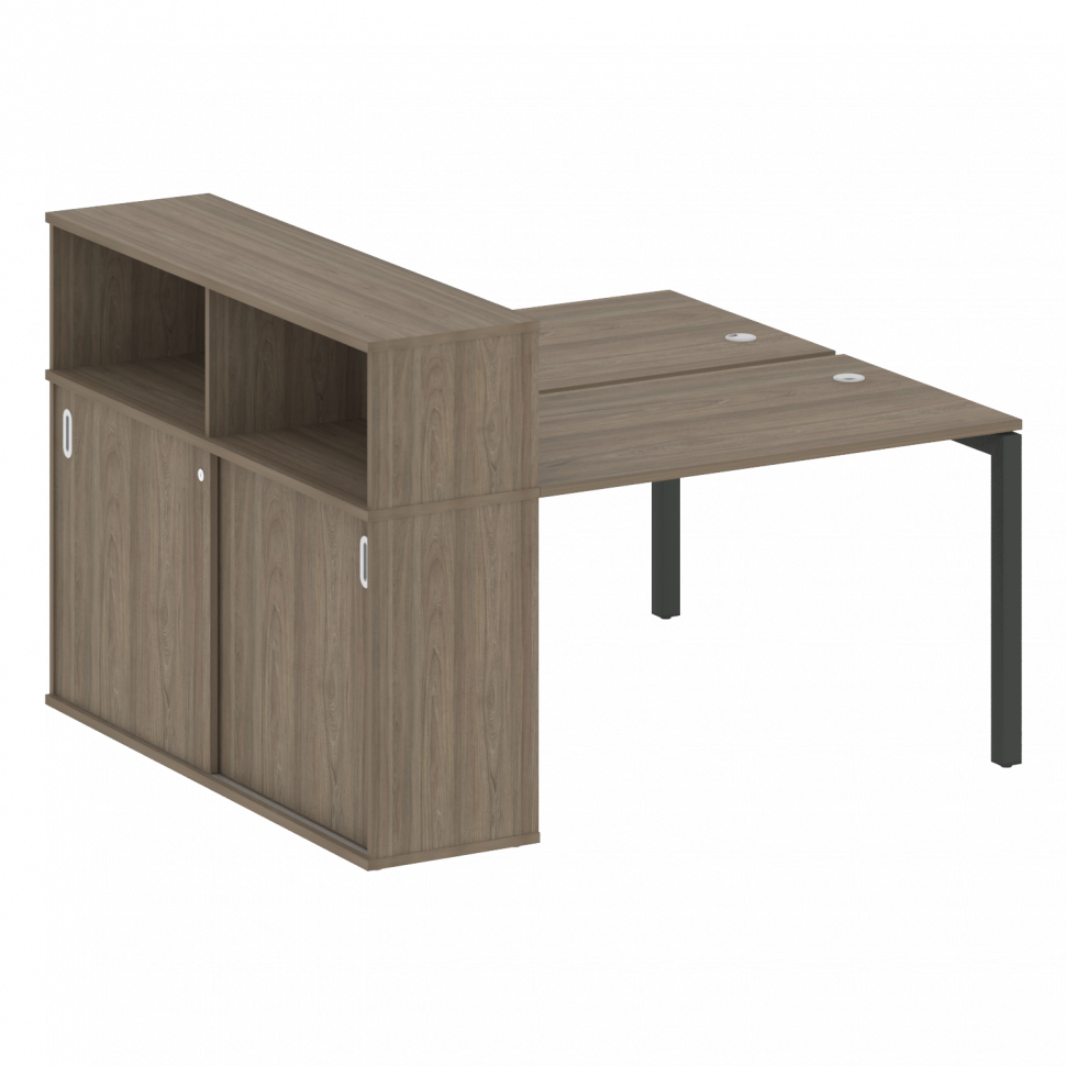 Metal System Quattro Рабочая станция с шкафом-купе на П-образном м/к 50БП.РС-СШК-2.2 Т Вяз Благородн Metal System Quattro Рабочая станция с шкафом-купе на П-образном м/к 50БП.РС-СШК-2.2 Т Вяз Благородн