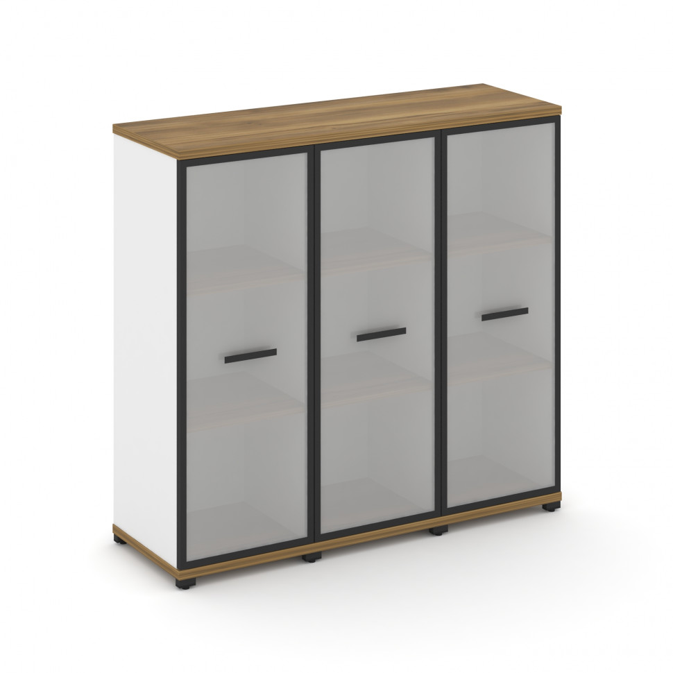 Concept Шкаф 3 узкие секции, 3 ниши CN.STU-336 RMB B Сандал Янтарный/Белый Бриллиант/Металл Черный/С