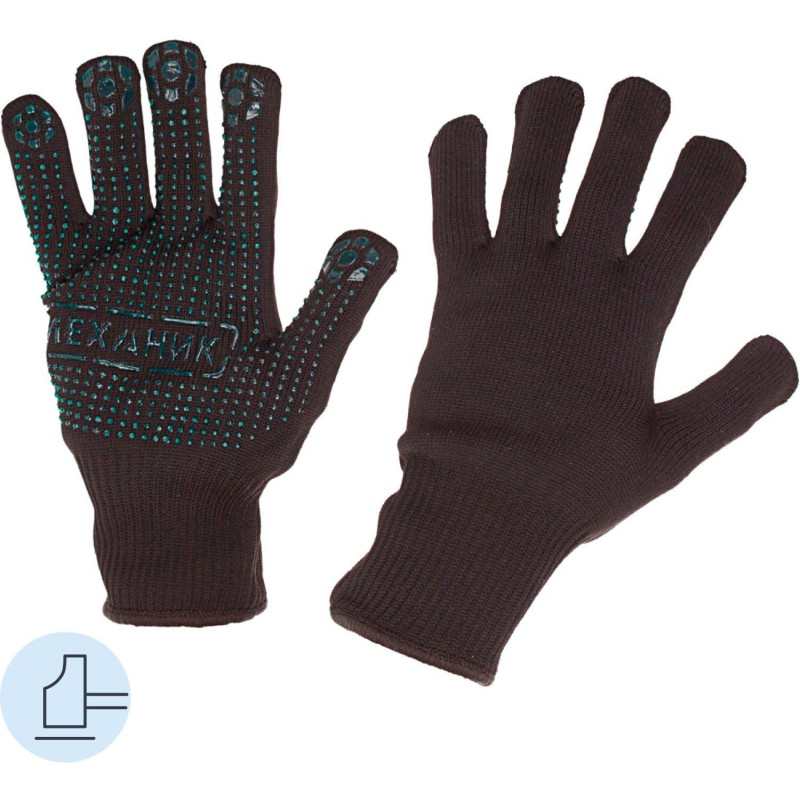 Перчатки защитные трикотаж Manipula МЕХАНИК БЛЭК хлопок/нейлон (TNG-30) р10