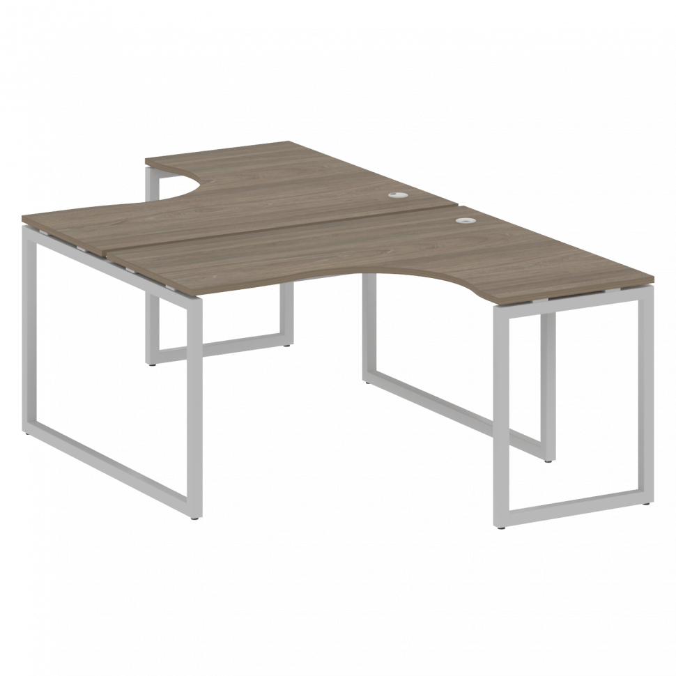 Metal System Quattro Рабочая станция криволинейная на О-образном м/к 40БО.РАС-СА-2.3 Вяз Благородный