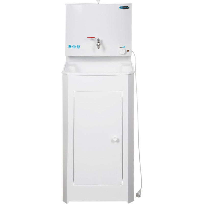 Умывальник дачный TOPFORT ELEGANT с подогревом 17л, пласт мойка, белый