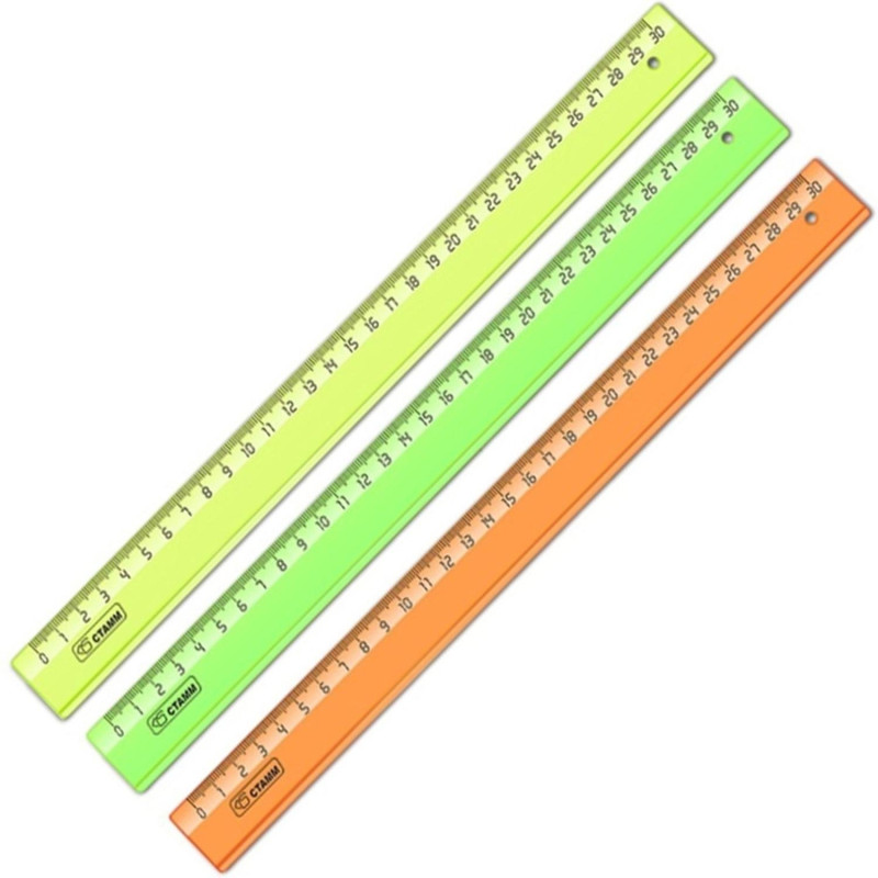 Линейка 30см прозр.   NEON Cristal цвет ассорти  ЛН-32