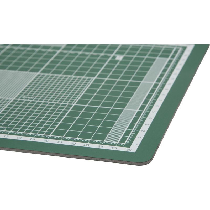 Коврик для резки TOPFORT 3х-слойный А4 (30х22см),2х-сторонний,зеленый