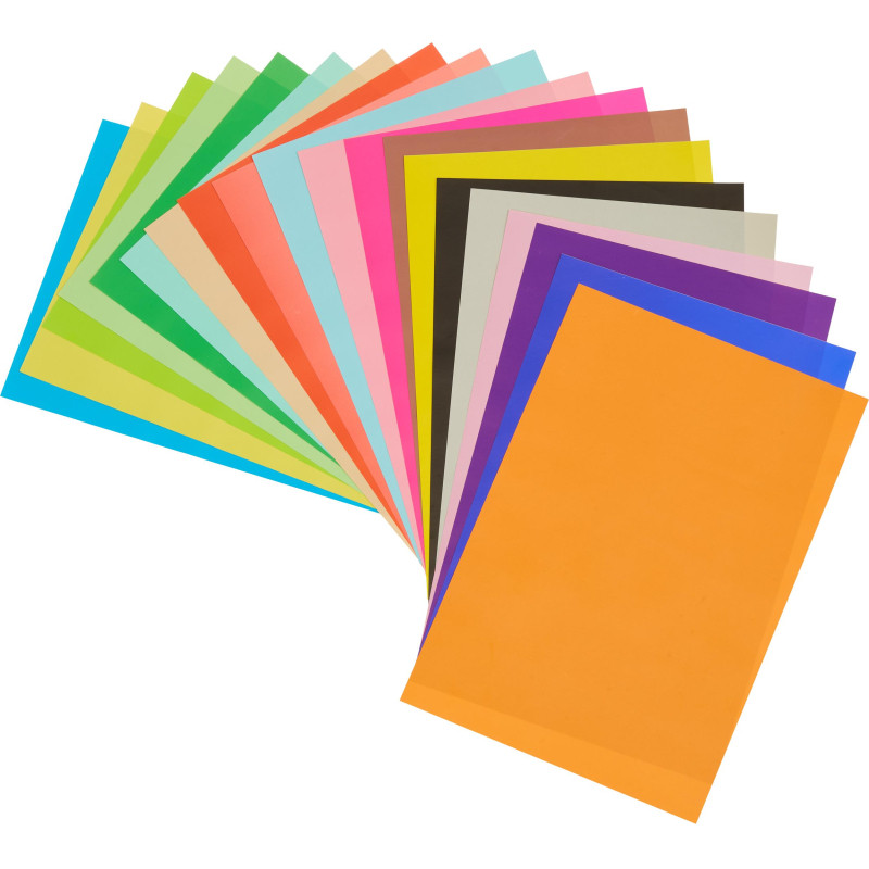 Бумага цветная 20л.20цв,А4 немелован,самоклеящаяся №6,11-420-52