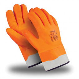 Перчатки морозостойкие MANIPULA НОРДИК КП, покрытие (облив) из ПВХ, р-р 11, оранжевые, ТР-08/WG-785