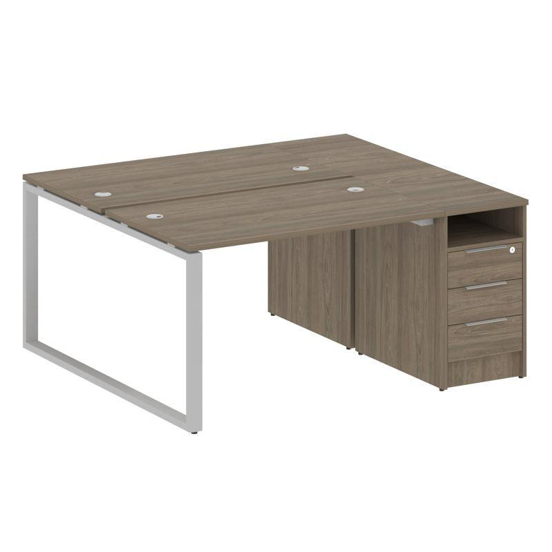 Metal System Рабочая станция с тумбой на О-образном м/к БО.РС-СТП-2.2 Вяз Благородный/Металл Серый 1 Metal System Рабочая станция с тумбой на О-образном м/к БО.РС-СТП-2.2 Вяз Благородный/Металл Серый 1