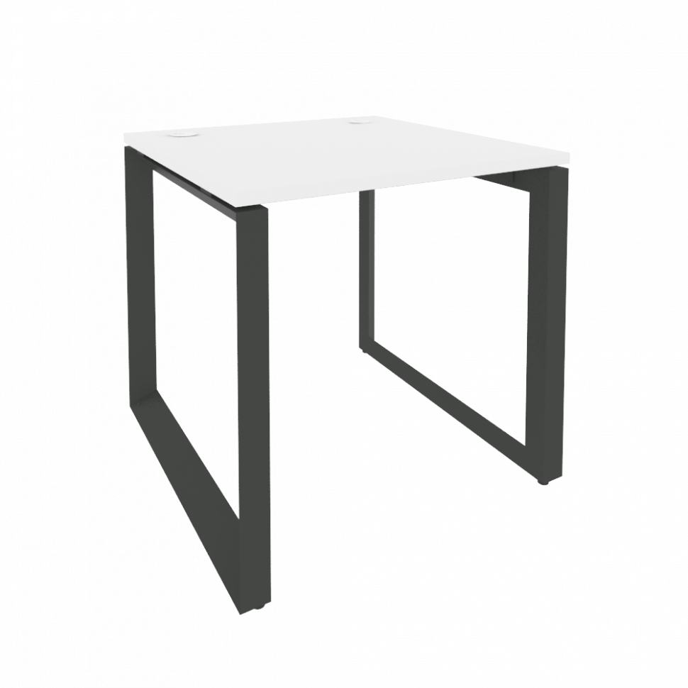 Onix Стол рабочий на О-образном м/к O.MO-SP-0.8 Белый Бриллиант/Металл Антрацит 780*800*750 Onix Стол рабочий на О-образном м/к O.MO-SP-0.8 Белый Бриллиант/Металл Антрацит 780*800*750