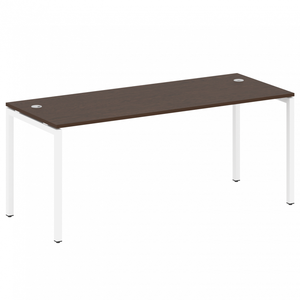 Metal System Quattro Стол письменный на П-образном м/к 40БП.СП-5 Венге Цаво/Металл Белый 1800*720*75