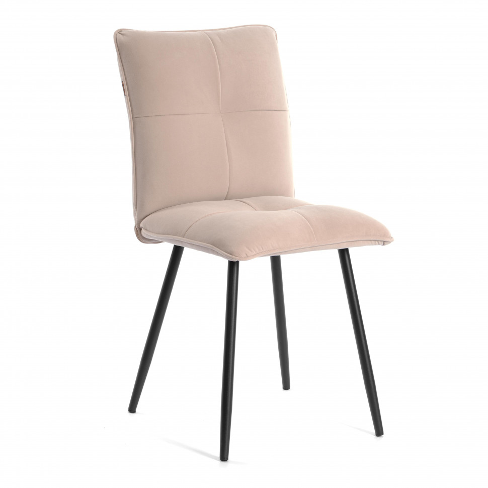 Комплект кресло + стул Sweet LT, флок , бежевый/черный, 7, 41х55х88 см