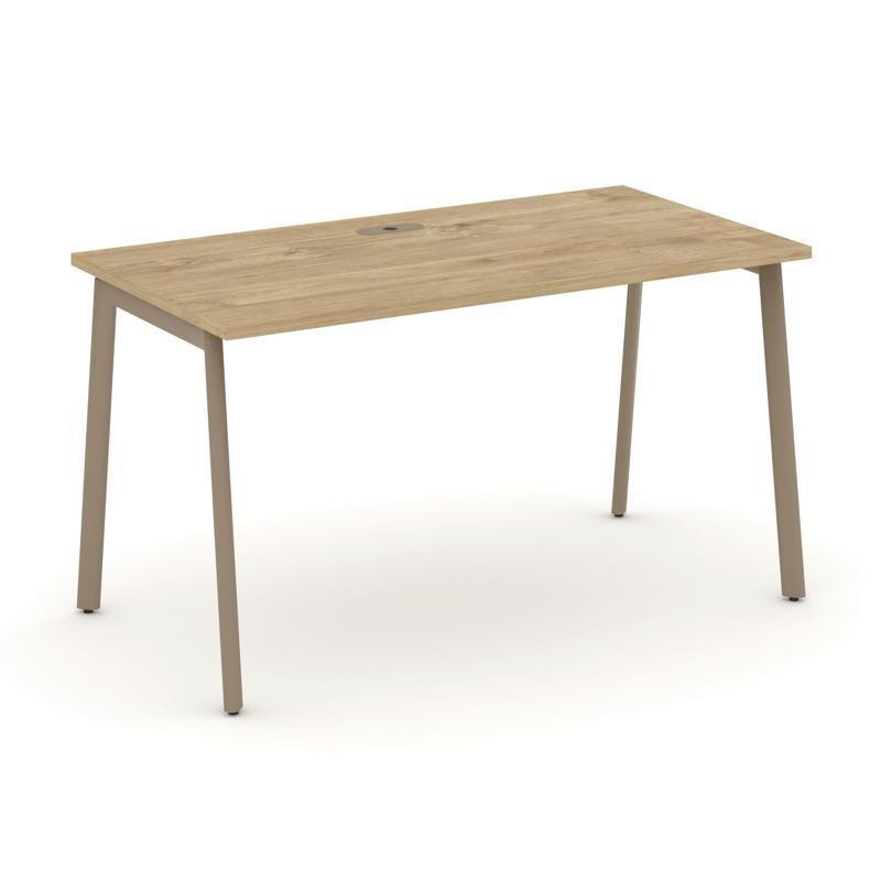 Estetica Стол рабочий ES.SP-3-LP Тиквуд Светлый/Металл Латте 1380*730*750