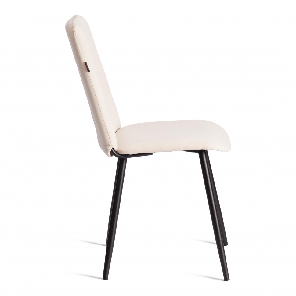 Стул обеденный Asti (2 шт. в упаковке) TREND, велюр, молочный/черный, 4