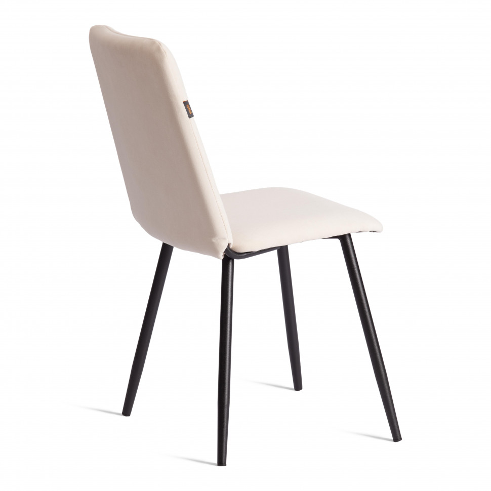 Стул обеденный Asti (2 шт. в упаковке) TREND, велюр, молочный/черный, 4