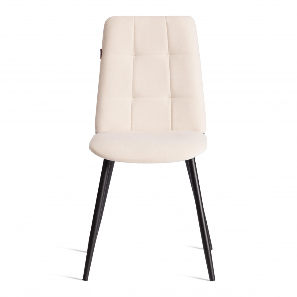 Стул обеденный Asti (2 шт. в упаковке) TREND, велюр, молочный/черный, 4