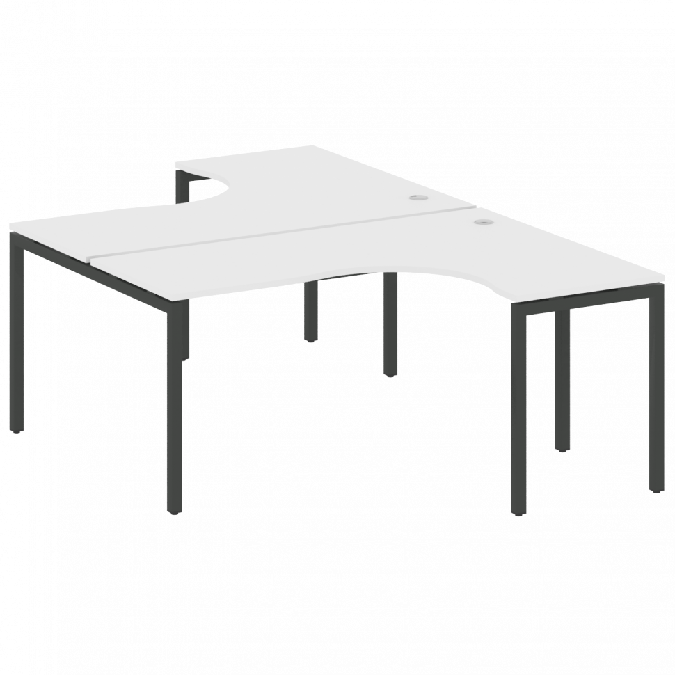 Metal System Quattro Рабочая станция криволинейная на П-образном м/к 40БП.РАС-СА-2.4 Белый/Металл Ан Metal System Quattro Рабочая станция криволинейная на П-образном м/к 40БП.РАС-СА-2.4 Белый/Металл Ан