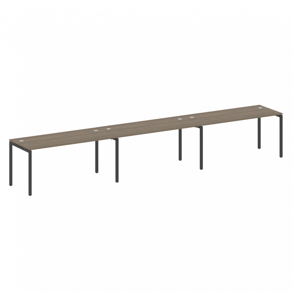 Metal System Quattro Рабочая станция на 3 места на П-образном м/к 40БП.СМ-3.4 Вяз Благородный/Металл Metal System Quattro Рабочая станция на 3 места на П-образном м/к 40БП.СМ-3.4 Вяз Благородный/Металл