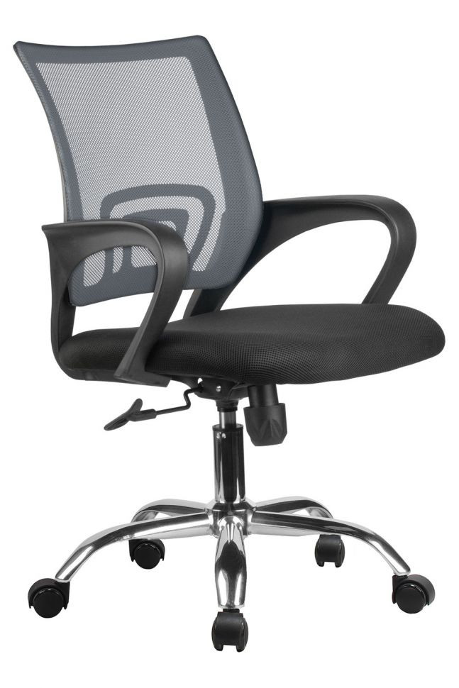 Кресло RCH 8085JE Серая сетка/Хром крестовина
