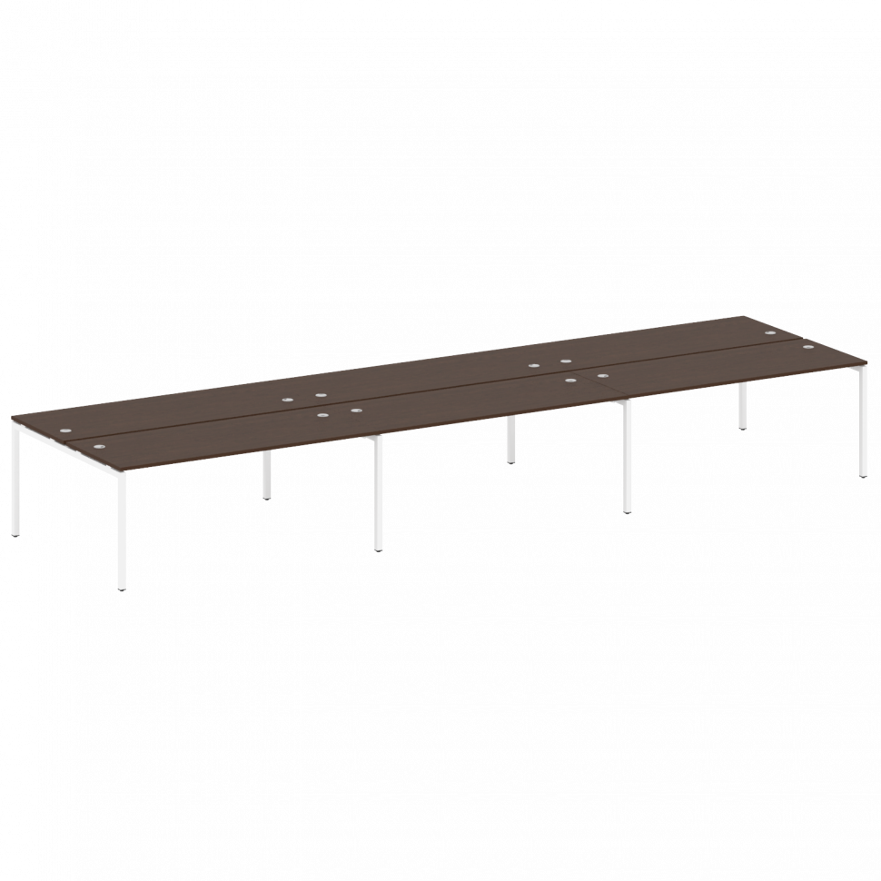 Metal System Quattro Рабочая станция на 6 раб. мест на П-образном м/к 40БП.СМ-6.5 Венге Цаво/Металл Metal System Quattro Рабочая станция на 6 раб. мест на П-образном м/к 40БП.СМ-6.5 Венге Цаво/Металл