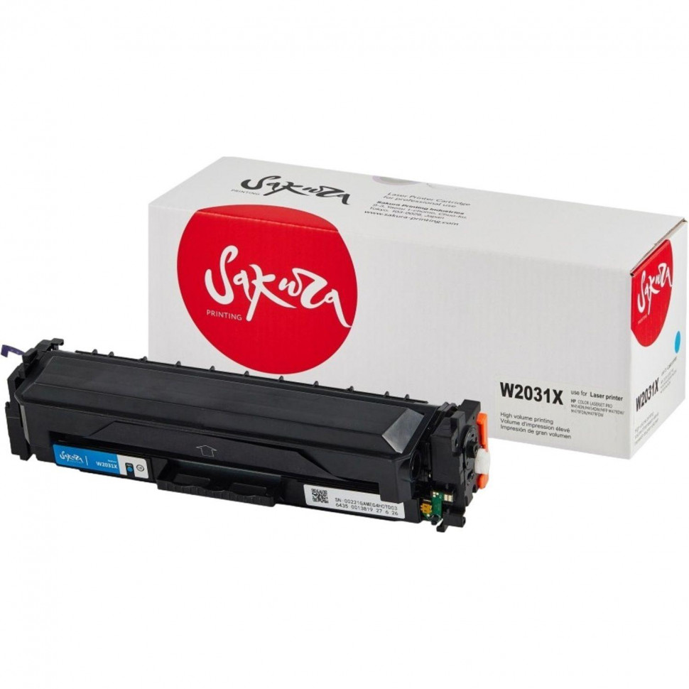 Картридж лазерный Sakura W2031X гол. пов. емк. для HP LJ M454/MFP M479