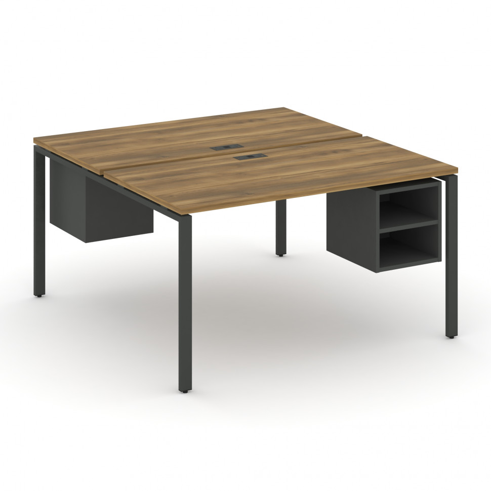 Concept Рабочая станция 2 сторонняя с подвесными тумбами на 2 места CN.DRS-105 Сандал Янтарный/Антра