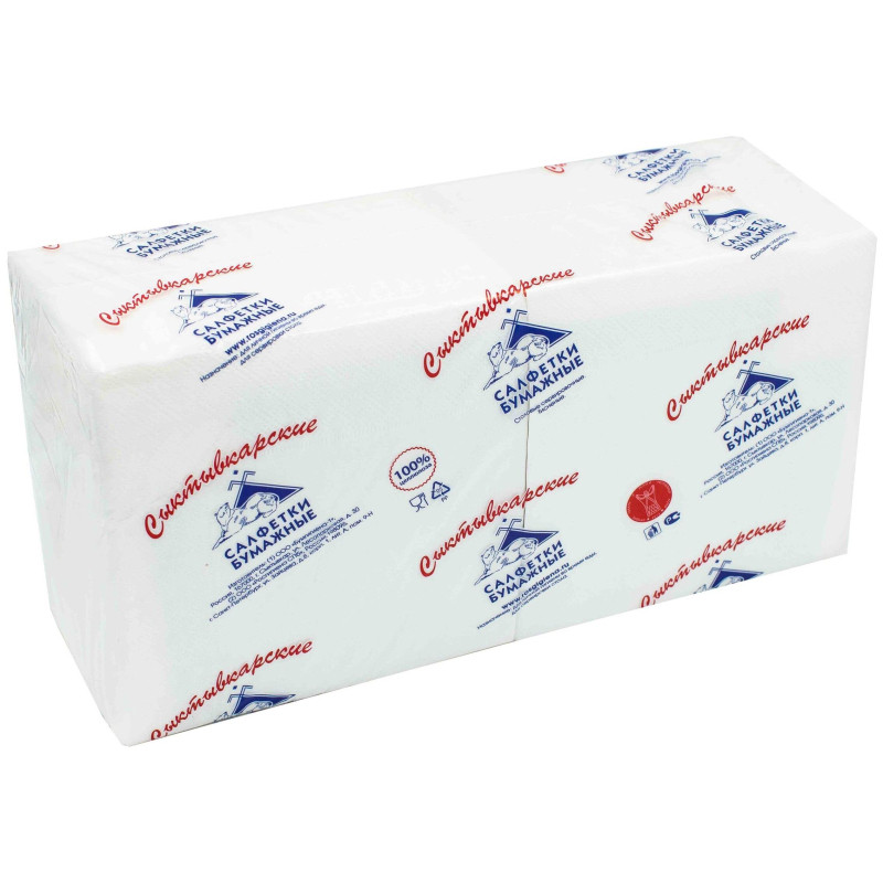 Салфетки бумажные 2 сл. 24х24 белые 250 шт./уп