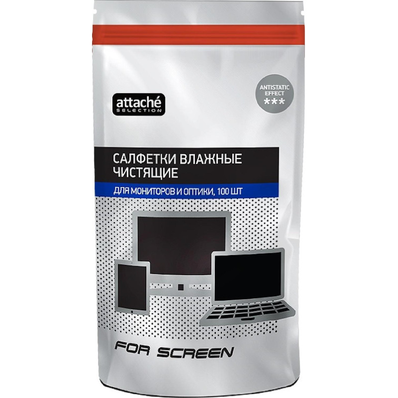 Салфетки д/экранов, з/блок, 100 шт, 130х170
