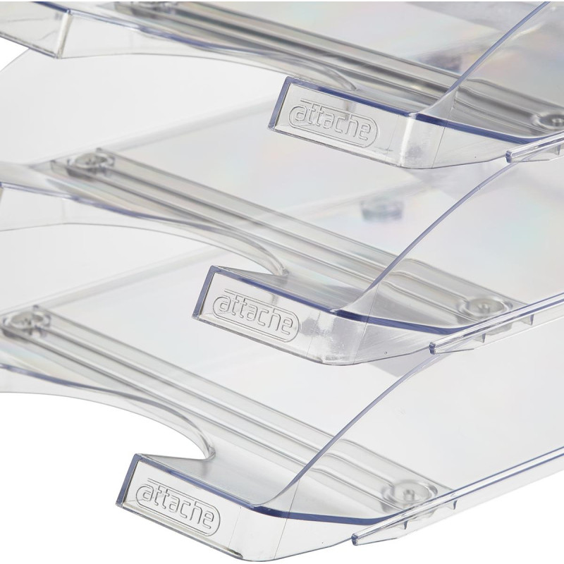 Лоток горизонтальный Attache Line прозрачный 340х255х63мм