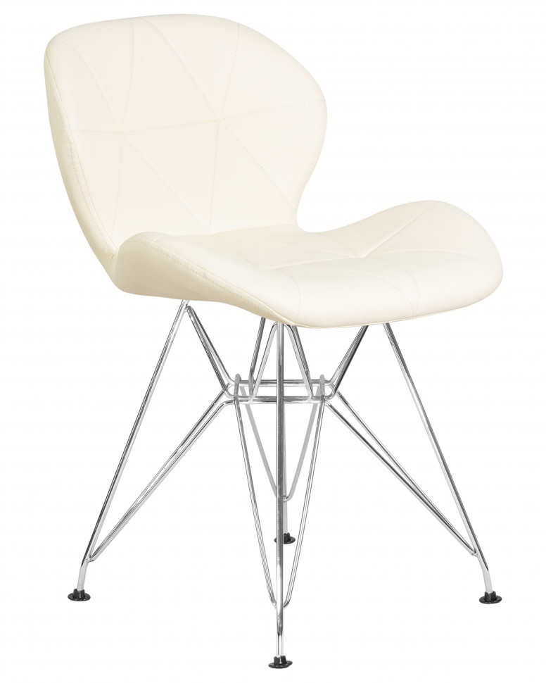 Стул обеденный DOBRIN BUTTERFLY CHROME, ножки хром, цвет кремовый